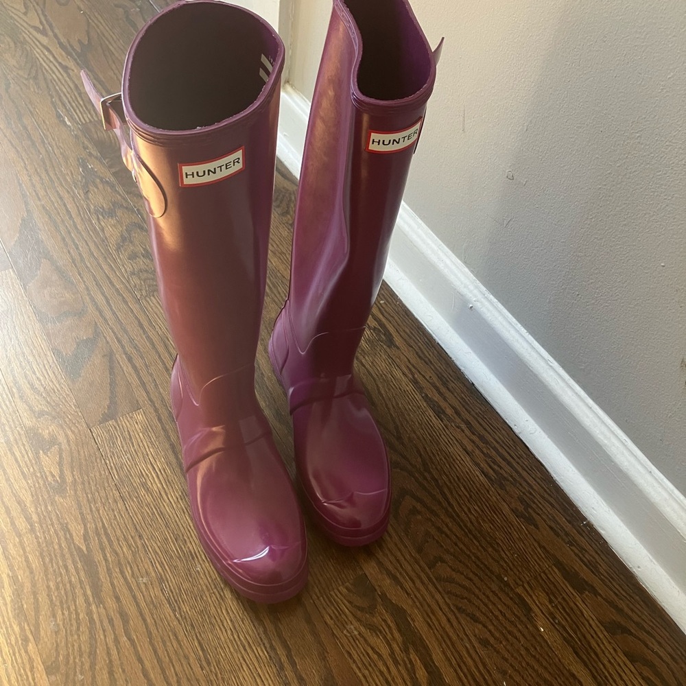 Hunter Plum Rain Boots